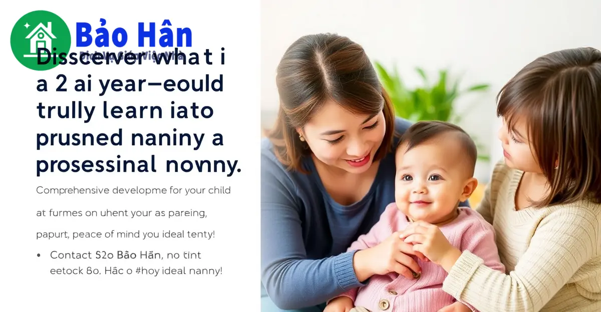 vú em chuyên nghiệp dạy trẻ 2 tuổi gì