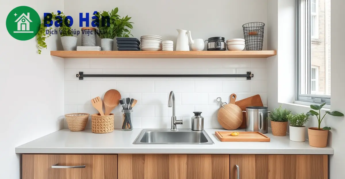 cách sắp xếp nhà bếp nhỏ hiệu quả