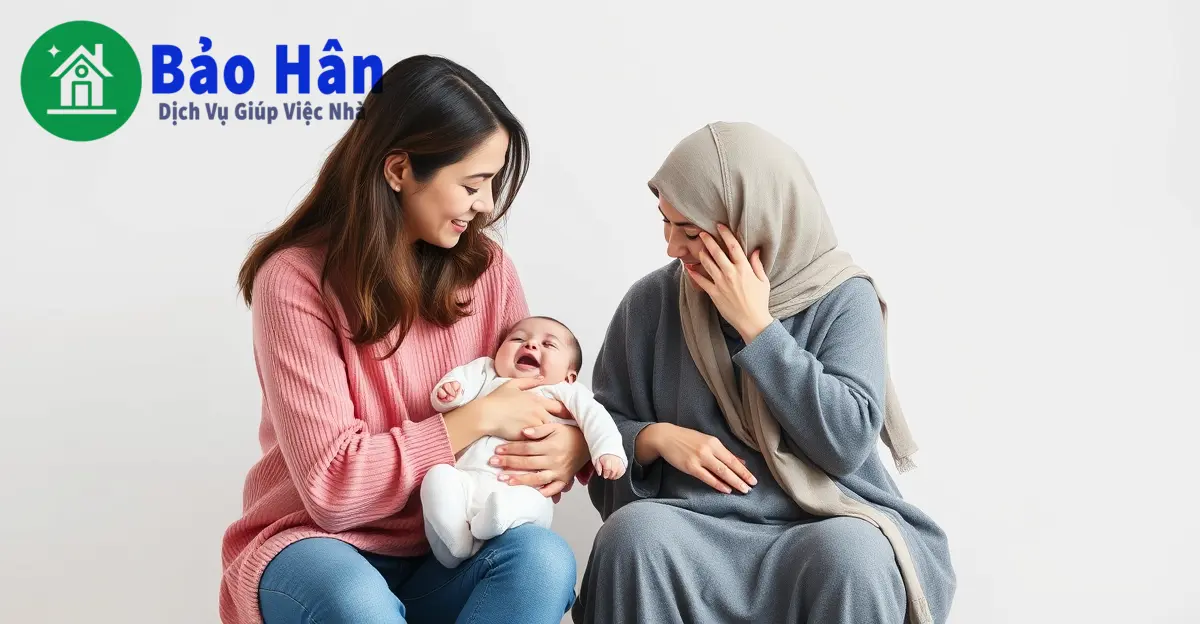 mẹ chồng và vú em mâu thuẫn cách chăm con